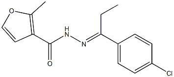 N-[(E)-1-(4-chlorophenyl)propylideneamino]-2-methylfuran-3-carboxamide Structure