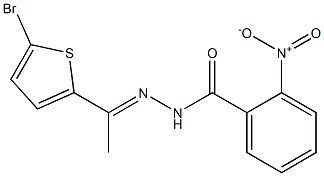 N-[(E)-1-(5-bromothiophen-2-yl)ethylideneamino]-2-nitrobenzamide Structure