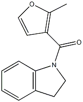 2,3-dihydroindol-1-yl-(2-methylfuran-3-yl)methanone,,结构式