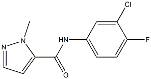 N-(3-chloro-4-fluorophenyl)-2-methylpyrazole-3-carboxamide 化学構造式