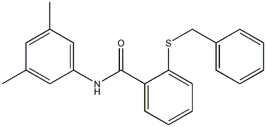 2-benzylsulfanyl-N-(3,5-dimethylphenyl)benzamide 化学構造式