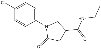 1-(4-chlorophenyl)-N-ethyl-5-oxopyrrolidine-3-carboxamide 化学構造式