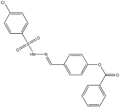 [4-[(E)-[(4-chlorophenyl)sulfonylhydrazinylidene]methyl]phenyl] benzoate 化学構造式