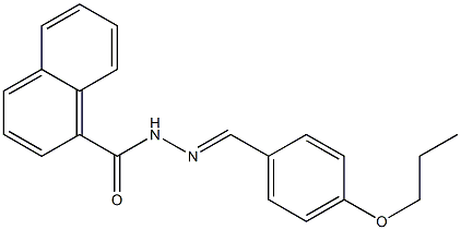 N-[(E)-(4-propoxyphenyl)methylideneamino]naphthalene-1-carboxamide Struktur