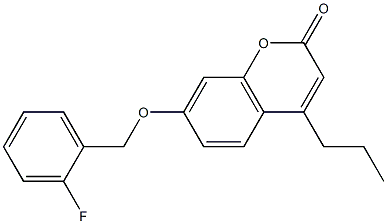 7-[(2-fluorophenyl)methoxy]-4-propylchromen-2-one Structure