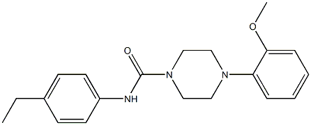 N-(4-ethylphenyl)-4-(2-methoxyphenyl)piperazine-1-carboxamide 化学構造式