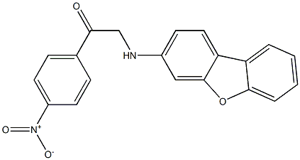 2-(dibenzofuran-3-ylamino)-1-(4-nitrophenyl)ethanone 化学構造式