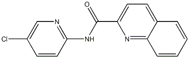 N-(5-chloropyridin-2-yl)quinoline-2-carboxamide 化学構造式