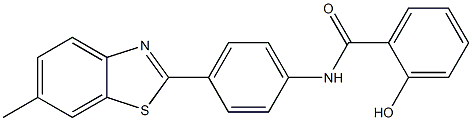 2-hydroxy-N-[4-(6-methyl-1,3-benzothiazol-2-yl)phenyl]benzamide Structure
