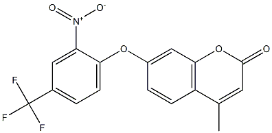 4-methyl-7-[2-nitro-4-(trifluoromethyl)phenoxy]chromen-2-one Structure