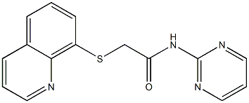 N-pyrimidin-2-yl-2-quinolin-8-ylsulfanylacetamide,,结构式