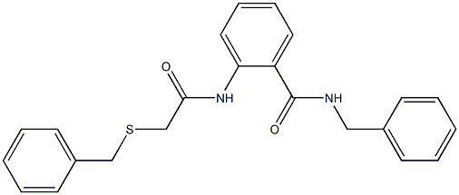 N-benzyl-2-[(2-benzylsulfanylacetyl)amino]benzamide Struktur