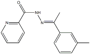 N-[(E)-1-(3-methylphenyl)ethylideneamino]pyridine-2-carboxamide Struktur