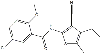 5-chloro-N-(3-cyano-4-ethyl-5-methylthiophen-2-yl)-2-methoxybenzamide