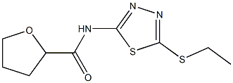 N-(5-ethylsulfanyl-1,3,4-thiadiazol-2-yl)oxolane-2-carboxamide 化学構造式