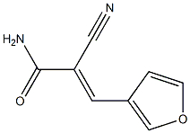 (E)-2-cyano-3-(furan-3-yl)prop-2-enamide 化学構造式