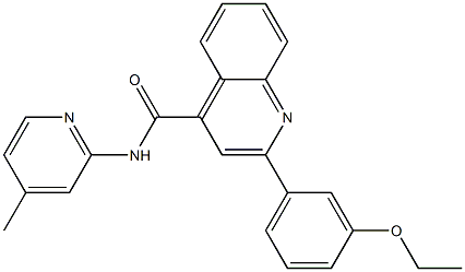2-(3-ethoxyphenyl)-N-(4-methylpyridin-2-yl)quinoline-4-carboxamide 化学構造式