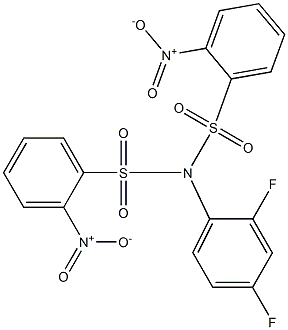 N-(2,4-difluorophenyl)-2-nitro-N-(2-nitrophenyl)sulfonylbenzenesulfonamide Struktur