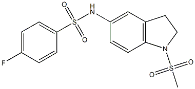 4-fluoro-N-(1-methylsulfonyl-2,3-dihydroindol-5-yl)benzenesulfonamide