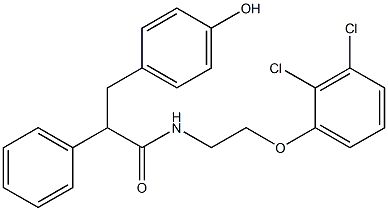 N-[2-(2,3-dichlorophenoxy)ethyl]-3-(4-hydroxyphenyl)-2-phenylpropanamide Structure