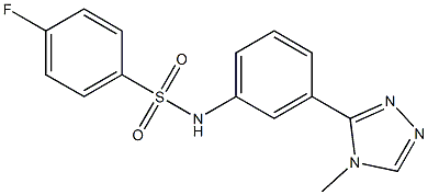 4-fluoro-N-[3-(4-methyl-1,2,4-triazol-3-yl)phenyl]benzenesulfonamide Structure