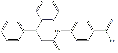 4-(3,3-diphenylpropanoylamino)benzamide 化学構造式