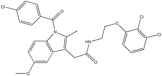 2-[1-(4-chlorobenzoyl)-5-methoxy-2-methylindol-3-yl]-N-[2-(2,3-dichlorophenoxy)ethyl]acetamide