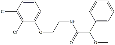 N-[2-(2,3-dichlorophenoxy)ethyl]-2-methoxy-2-phenylacetamide Struktur