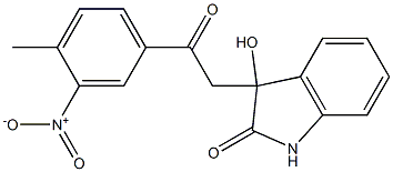 3-hydroxy-3-[2-(4-methyl-3-nitrophenyl)-2-oxoethyl]-1H-indol-2-one 结构式