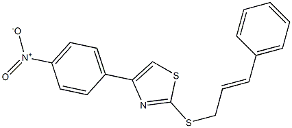 4-(4-nitrophenyl)-2-[(E)-3-phenylprop-2-enyl]sulfanyl-1,3-thiazole Struktur