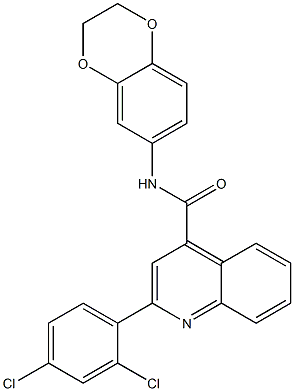 2-(2,4-dichlorophenyl)-N-(2,3-dihydro-1,4-benzodioxin-6-yl)quinoline-4-carboxamide Structure