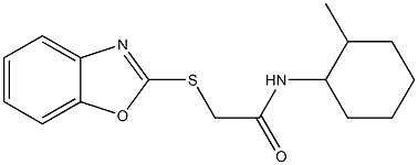 2-(1,3-benzoxazol-2-ylsulfanyl)-N-(2-methylcyclohexyl)acetamide Structure