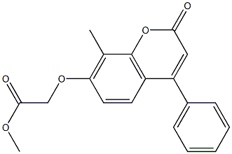 methyl 2-(8-methyl-2-oxo-4-phenylchromen-7-yl)oxyacetate Structure