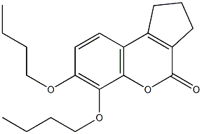 6,7-dibutoxy-2,3-dihydro-1H-cyclopenta[c]chromen-4-one Struktur