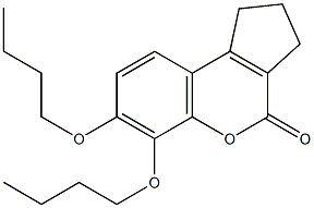 6,7-dibutoxy-2,3-dihydro-1H-cyclopenta[c]chromen-4-one Structure