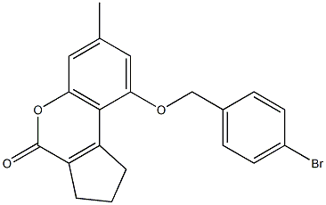 9-[(4-bromophenyl)methoxy]-7-methyl-2,3-dihydro-1H-cyclopenta[c]chromen-4-one Structure