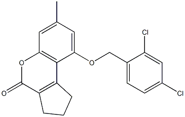 9-[(2,4-dichlorophenyl)methoxy]-7-methyl-2,3-dihydro-1H-cyclopenta[c]chromen-4-one Structure
