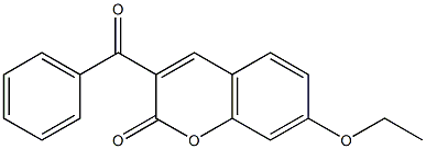 3-benzoyl-7-ethoxychromen-2-one 结构式