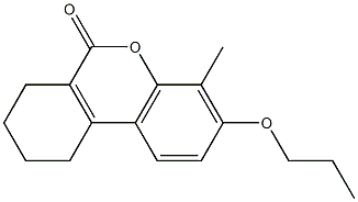 4-methyl-3-propoxy-7,8,9,10-tetrahydrobenzo[c]chromen-6-one 化学構造式