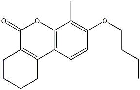 3-butoxy-4-methyl-7,8,9,10-tetrahydrobenzo[c]chromen-6-one 化学構造式