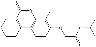propan-2-yl 2-[(4-methyl-6-oxo-7,8,9,10-tetrahydrobenzo[c]chromen-3-yl)oxy]acetate 结构式