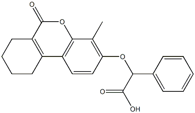 2-[(4-methyl-6-oxo-7,8,9,10-tetrahydrobenzo[c]chromen-3-yl)oxy]-2-phenylacetic acid Structure