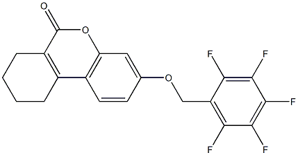 3-[(2,3,4,5,6-pentafluorophenyl)methoxy]-7,8,9,10-tetrahydrobenzo[c]chromen-6-one 化学構造式