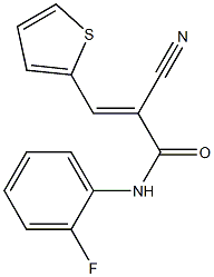 (E)-2-cyano-N-(2-fluorophenyl)-3-thiophen-2-ylprop-2-enamide Structure