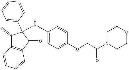  2-[4-(2-morpholin-4-yl-2-oxoethoxy)anilino]-2-phenylindene-1,3-dione