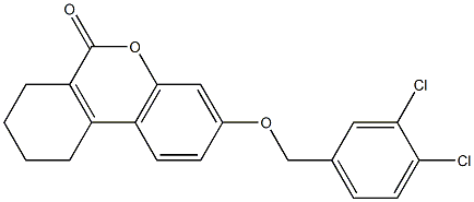 3-[(3,4-dichlorophenyl)methoxy]-7,8,9,10-tetrahydrobenzo[c]chromen-6-one Structure