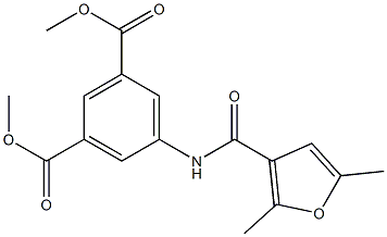 dimethyl 5-[(2,5-dimethylfuran-3-carbonyl)amino]benzene-1,3-dicarboxylate,,结构式