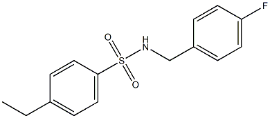 4-ethyl-N-[(4-fluorophenyl)methyl]benzenesulfonamide Structure