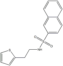N-(2-thiophen-2-ylethyl)naphthalene-2-sulfonamide Structure