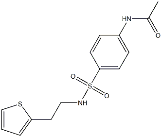N-[4-(2-thiophen-2-ylethylsulfamoyl)phenyl]acetamide,,结构式